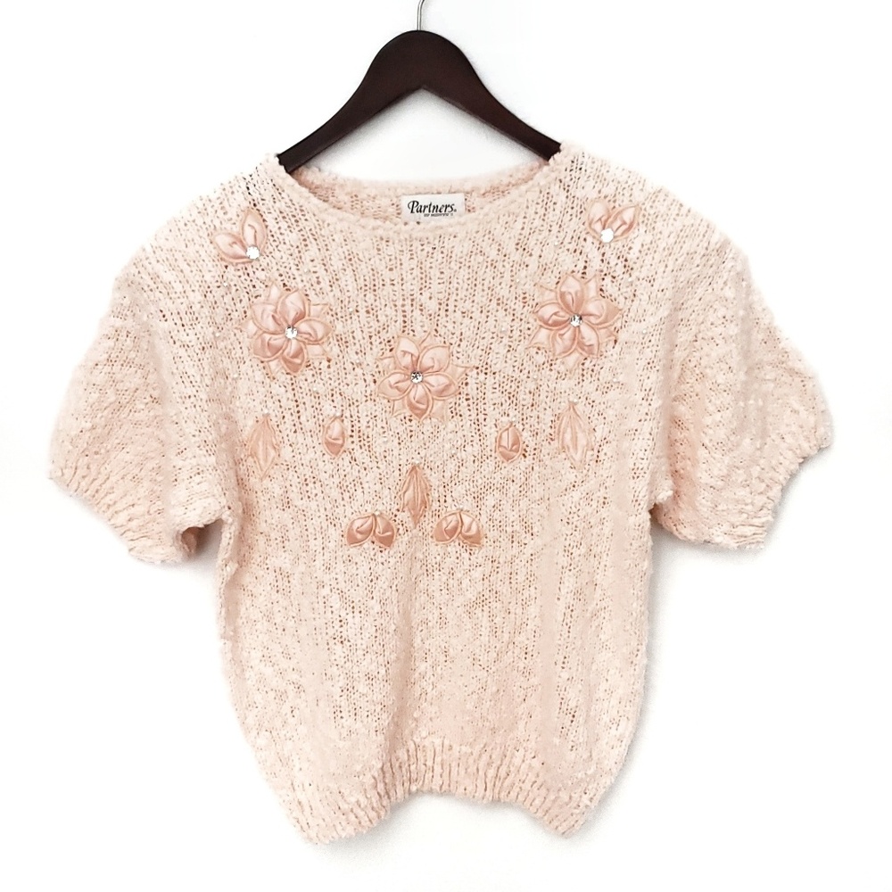 Vintage Peach Knit Sweater | Partner's by Mervyn's